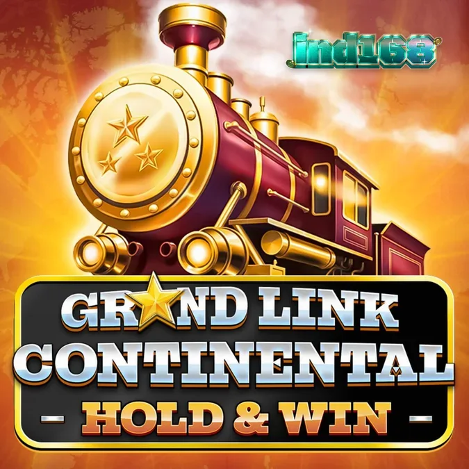 Tampilan visual mesin slot Grand Link Continental dengan tema kereta api mewah